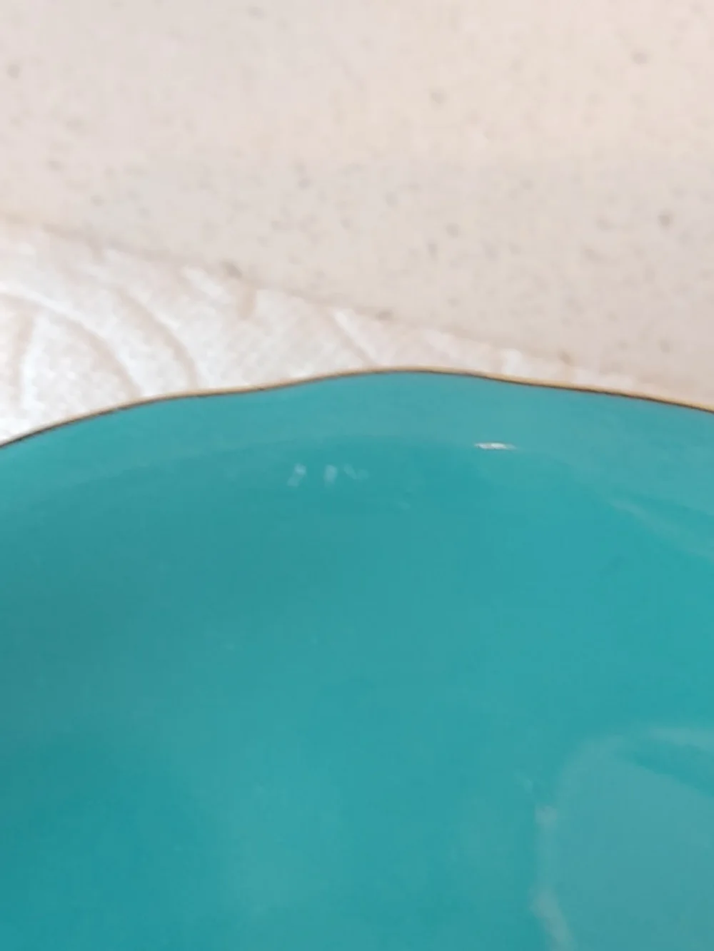 Aynsley Made In England Teal/Turquoise Gold-Rim Ceramic Saucer Replacement